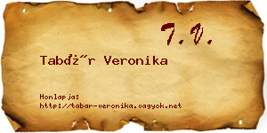 Tabár Veronika névjegykártya